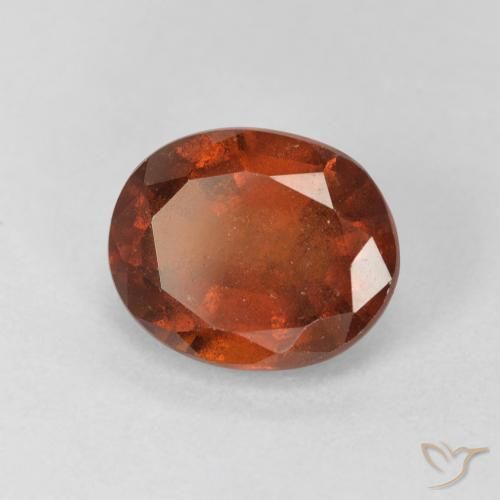 Grenat Hessonite Orange foncé naturelle ovale, 2.27 ct, VS-SI