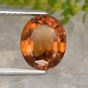 Grenat Hessonite Orange moyen-foncé naturelle ovale, 2.25 ct, VS-SI