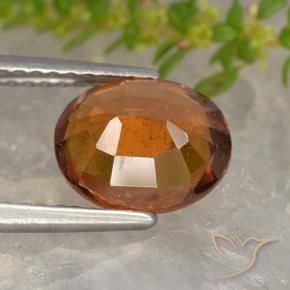 Grenat Hessonite Orange moyen-foncé naturelle ovale, 2.25 ct, VS-SI