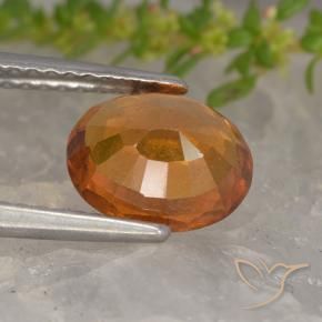 Grenat Hessonite Orange foncé naturelle ovale, 1.99 ct, VS-SI