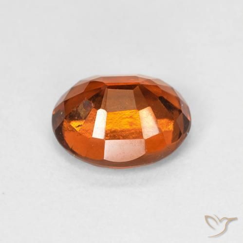 Grenat Hessonite Orange moyen naturelle ovale, 2.07 ct, VS