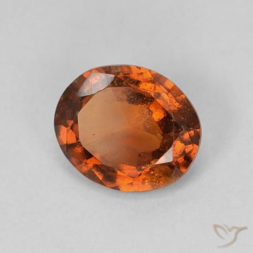 Grenat Hessonite Orange foncé naturelle ovale, 1.86 ct, VS-SI