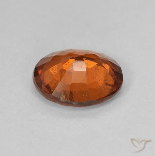 Grenat Hessonite Orange foncé naturelle ovale, 1.86 ct, VS-SI