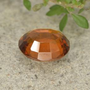 Grenat hessonite orange naturelle coupe ovale, 2,48 ct, VVS-VS