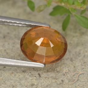 Grenat Hessonite Orange foncé naturelle ovale, 1.94 ct, VS-SI