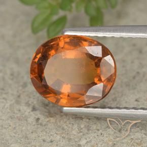 Grenat Hessonite Orange moyen-foncé naturelle ovale, 2.25 ct, VS-SI