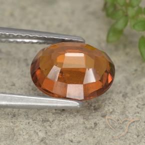Grenat Hessonite Orange moyen-foncé naturelle ovale, 2.25 ct, VS-SI