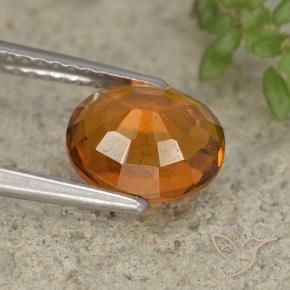 Grenat Hessonite Orange moyen-foncé naturelle ovale, 2.07 ct, VS