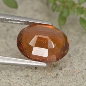 Grenat Hessonite Ambre orange naturelle ovale, 2.43 ct, VS-SI