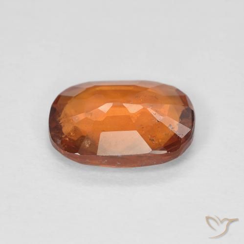 Grenat Hessonite Orange jaunâtre naturelle Coussin, 1.82 ct, VS-SI