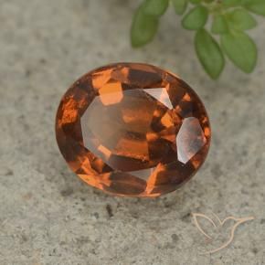 Grenat Hessonite Orange rougeâtre naturelle Coupe ovale, 2.59 ct, VS