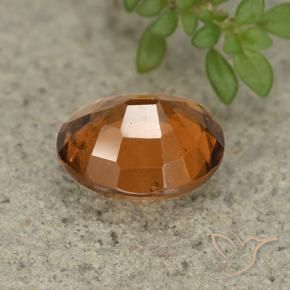 Grenat Hessonite Orange rougeâtre naturelle Coupe ovale, 2.59 ct, VS