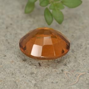 Grenat Hessonite Orange foncé naturelle ovale, 2.42 ct, VS