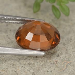 Grenat Hessonite Orange moyen-foncé naturelle ovale, 2.23 ct, VS