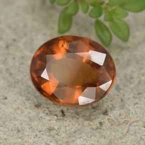 Grenat Hessonite Orange moyen-foncé naturelle ovale, 2.46 ct, VS