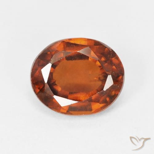 2.87ct Naturel Medium Dark-Orange Grenat Hessonite, ovale, VS