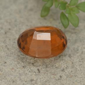 Grenat hessonite orange naturelle coupe ovale, 2,76 ct, VS