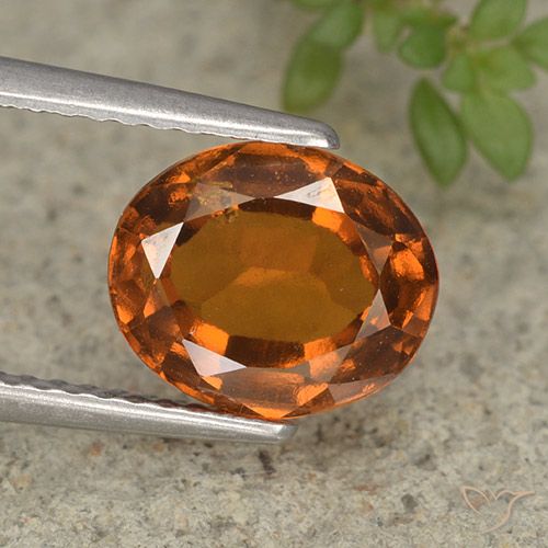 2.63ct Naturel Orange moyen-foncé Grenat Hessonite, ovale, VS-SI