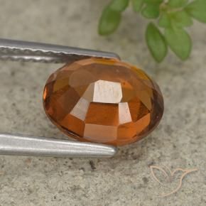 Grenat Hessonite Orange moyen-foncé naturelle ovale, 2.63 ct, VS-SI