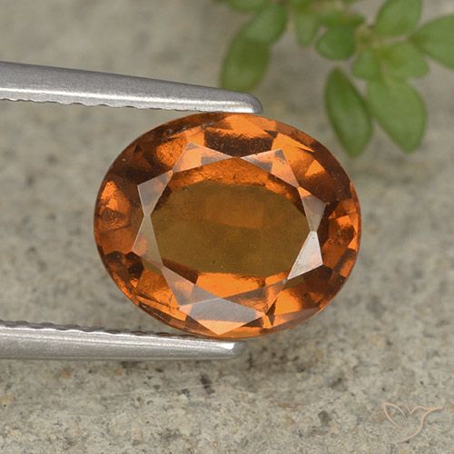 2.36ct Naturel Orange moyen-foncé Grenat Hessonite, ovale, VS