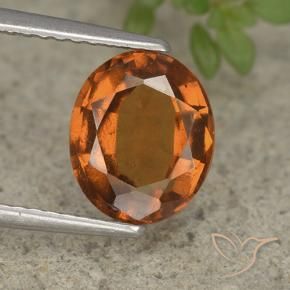 Grenat Hessonite Orange moyen-foncé naturelle ovale, 2.36 ct, VS