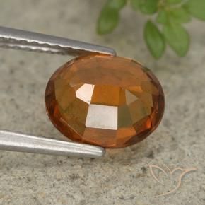 Grenat Hessonite Orange moyen-foncé naturelle ovale, 2.36 ct, VS