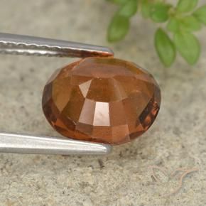 Grenat Hessonite Orange foncé naturelle ovale, 2.66 ct, VS