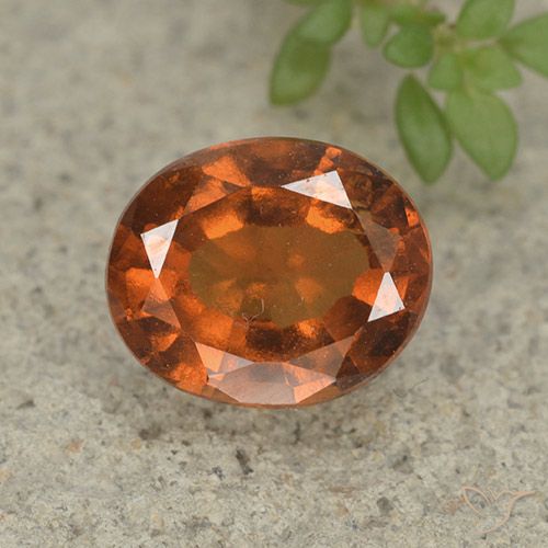 2.52ct Naturel Orange foncé Grenat Hessonite, ovale, VS