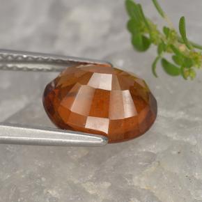 Grenat Hessonite Orange moyen naturelle Coupe ovale, 2.95 ct, VS-SI