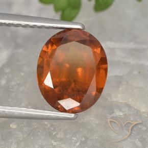 Grenat Hessonite Orange moyen-foncé naturelle ovale, 2.46 ct, VS-SI