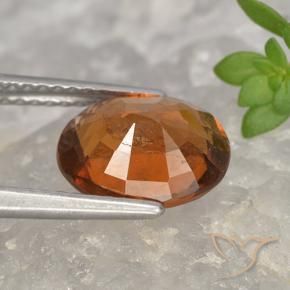Grenat Hessonite Orange moyen-foncé naturelle ovale, 2.80 ct, VS-SI
