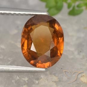 Grenat Hessonite Orange moyen-foncé naturelle ovale, 2.36 ct, VS-SI