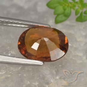 Grenat Hessonite Orange moyen-foncé naturelle ovale, 2.36 ct, VS-SI