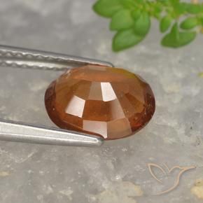 Grenat Hessonite Orange moyen-foncé naturelle ovale, 2.04 ct, VS-SI