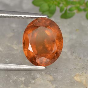 Grenat Hessonite Orange moyen naturelle Coupe ovale, 2.84 ct, VS-SI