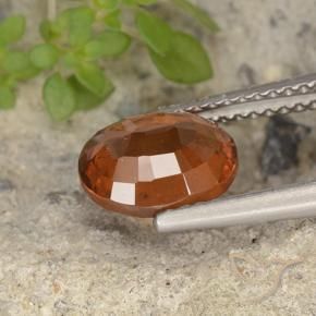 Grenat Hessonite Orange foncé naturelle ovale, 2.10 ct, VS