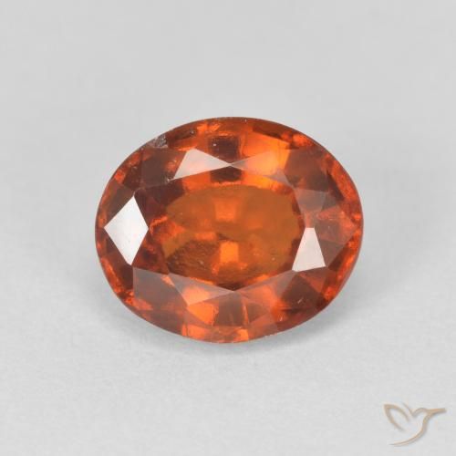 Grenat Hessonite Medium Dark-Orange naturelle ovale, 2.48 ct, VS