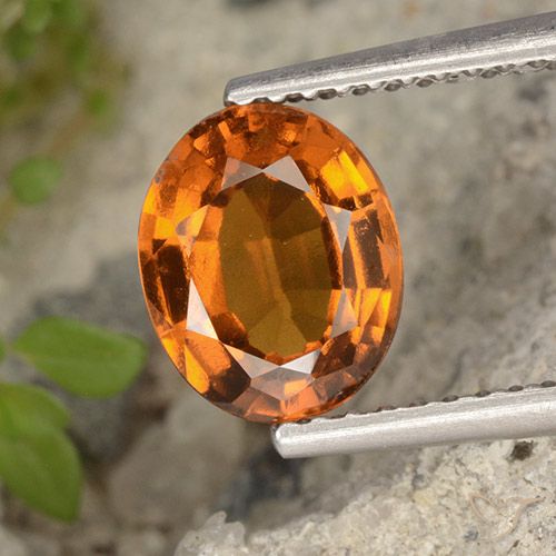 1.96ct Naturel Orange moyen-foncé Grenat Hessonite, ovale, VS
