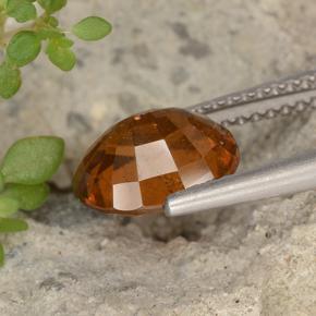 Grenat hessonite orange naturelle coupe ovale, 2,65 ct, VS-SI