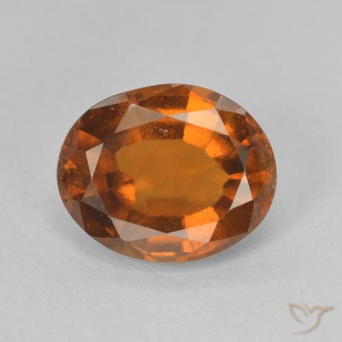 2.50ct Naturel Orange foncé Grenat Hessonite, ovale, VVS-VS