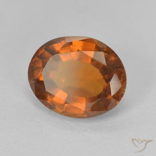 Grenat Hessonite Orange foncé naturelle ovale, 2.50 ct, VVS-VS