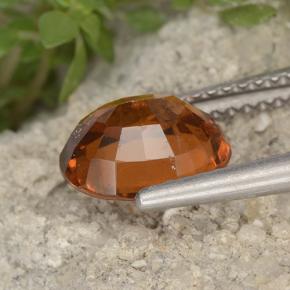 Grenat hessonite orange naturelle coupe ovale, 2,36 ct, VVS-VS