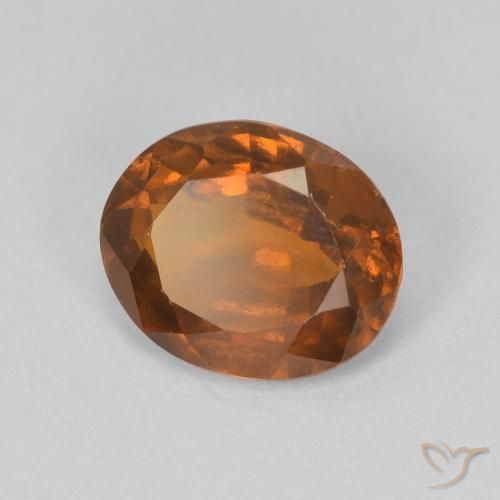 Grenat Hessonite Orange moyen naturelle ovale, 2.35 ct, VVS-VS