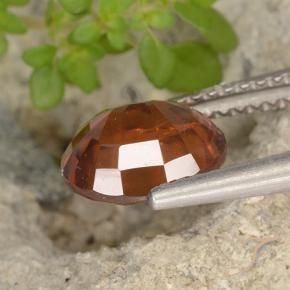 Grenat Hessonite Orange foncé naturelle ovale, 2.14 ct, VS