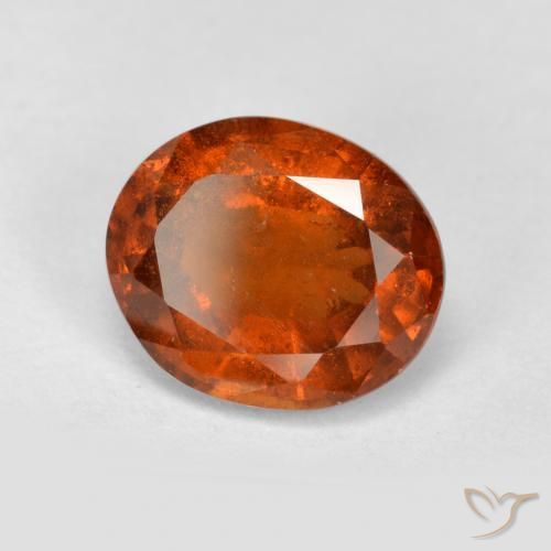 Grenat Hessonite Orange foncé naturelle ovale, 2.47 ct, VS-SI