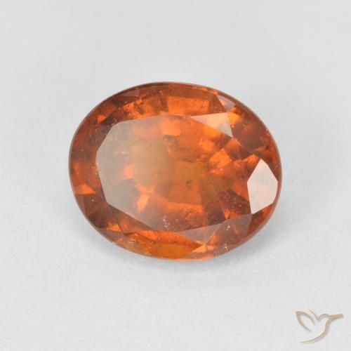Grenat Hessonite Orange foncé naturelle ovale, 2.49 ct, VS-SI