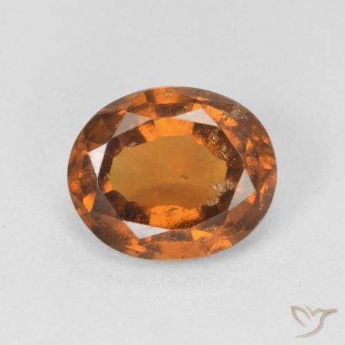 Grenat Hessonite Orange foncé naturelle ovale, 2.23 ct, VS-SI