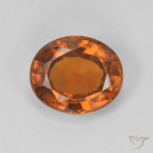 Grenat Hessonite Medium Dark-Orange naturelle ovale, 2.47 ct, VS-SI