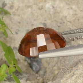 Grenat Hessonite Orange rougeâtre naturelle ovale, 3.05 ct, VS-SI