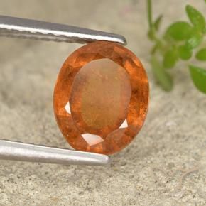 Grenat Hessonite Orange moyen naturelle ovale, 1.80 ct, VS-SI
